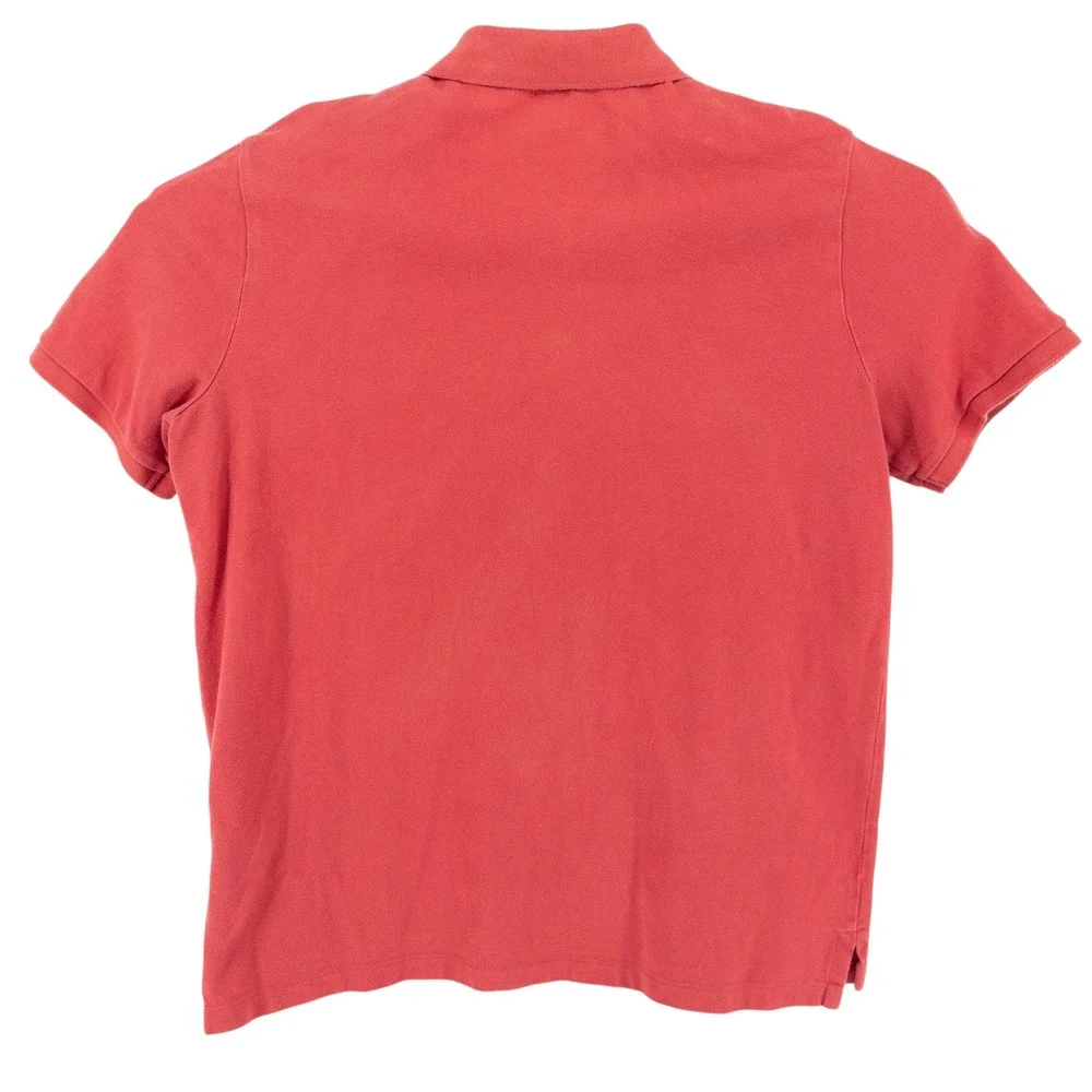 Polo Ralph Lauren Mens Large Coral Classic Fit Short Sleeve Polo Shirt Blue Pony